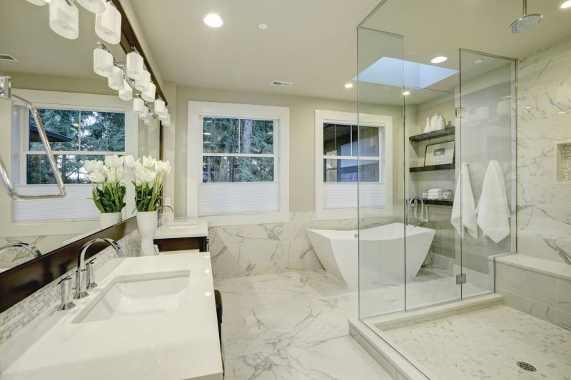 Modern Master Bathroom with Glass Shower